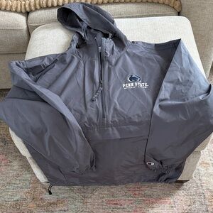Champion Gray Penn State Pullover windbreaker Jacket